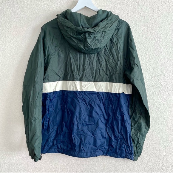 Volcom Water Resistant 600 MM Windbreaker Quarter Zip Outdoor Jacket Green Blue - Picture 5 of 8